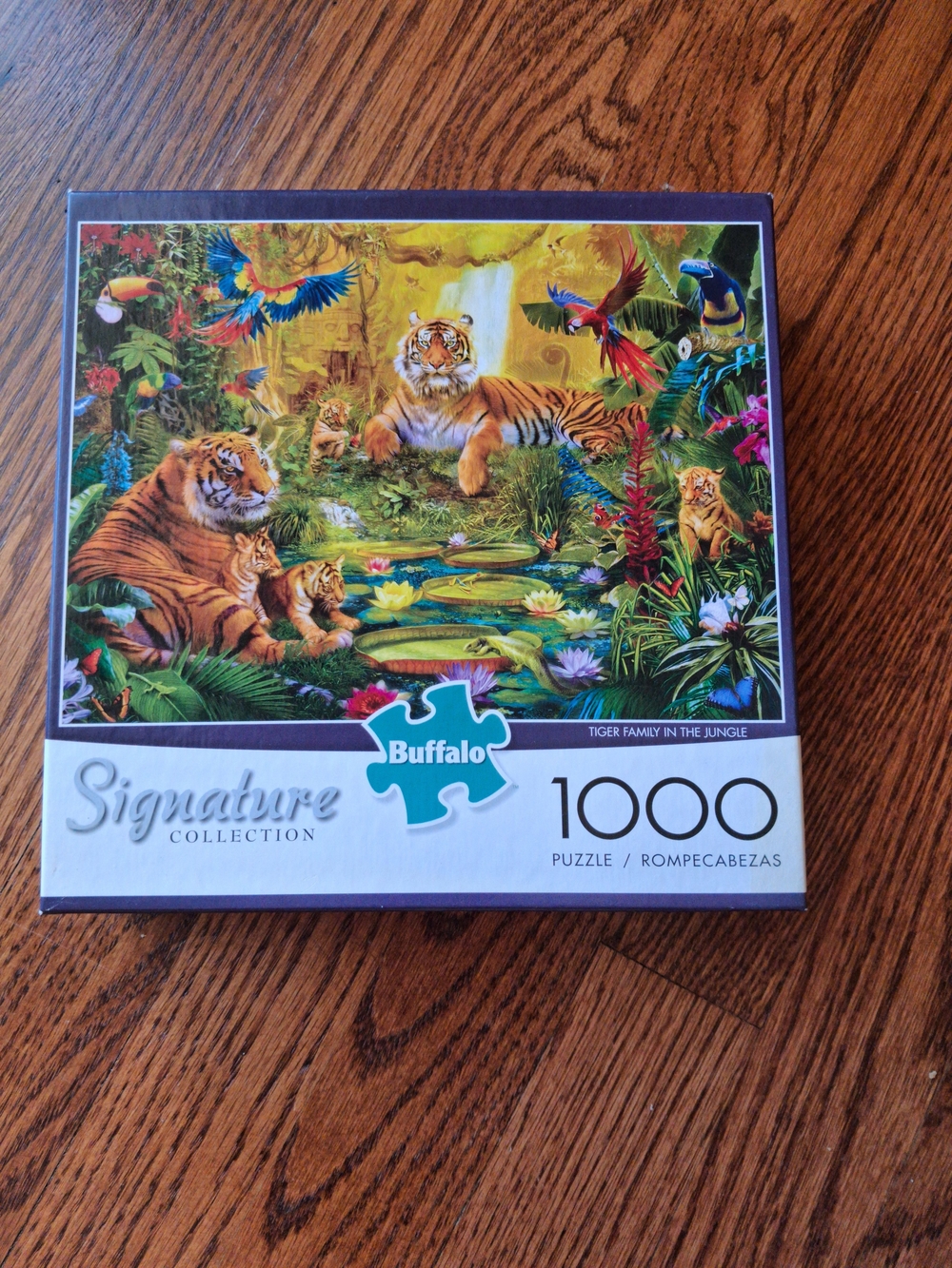 Buffalo Games Tiger Family In The Jungle 1000 Pc Puzzle FACTORY SEALED
